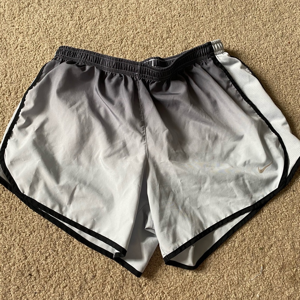 Faded white nike shorts!! :)